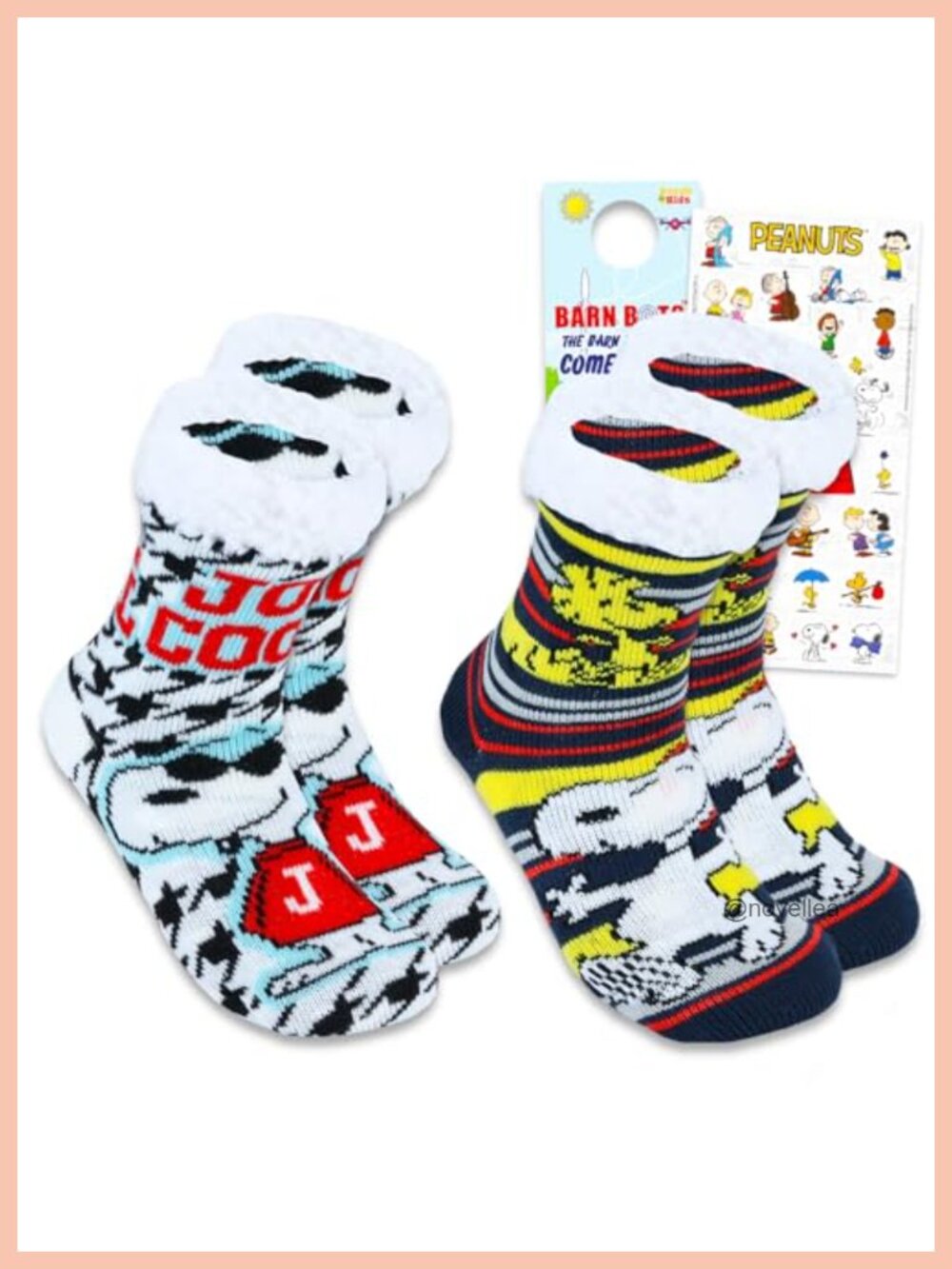 Peanuts Sherpa Slipper Socks for Women Sherpa Charlie Brown Snoopy